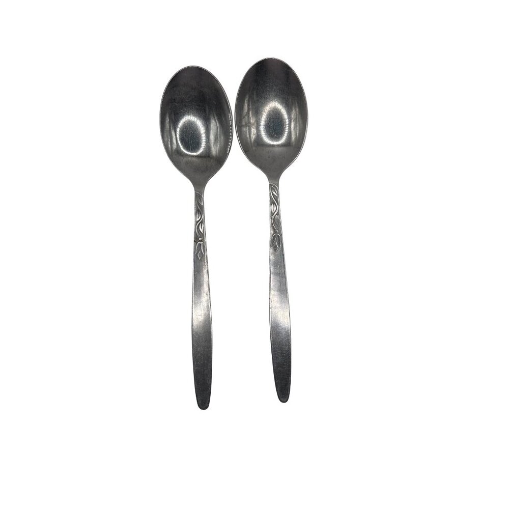 Amefa Tulip Time Stainless Steel Table spoons Set Of 2 flatware silverware black
